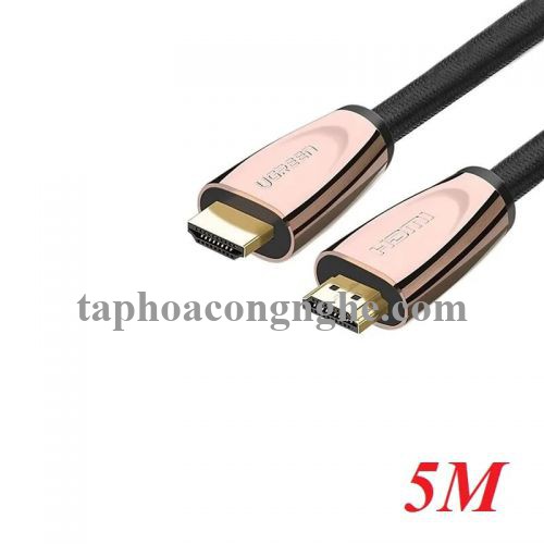 Ugreen 30605 5M Cáp HDMI 2.0 hỗ trợ 3D 4K Ethernet vỏ nilon bện HD110 30030605